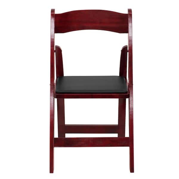 Flash Furniture Mahogany Wood Folding Chair (4-Pack)