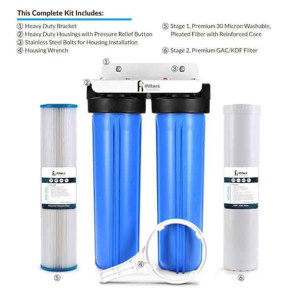 IFILTER MWH-D20-WELL Well Water Whole House Filtration System - 3