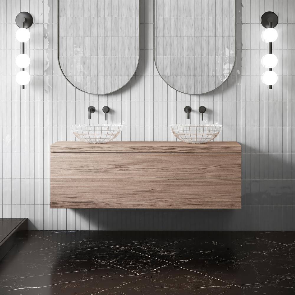 Virage 16" Clear Glass Round Vessel Sink