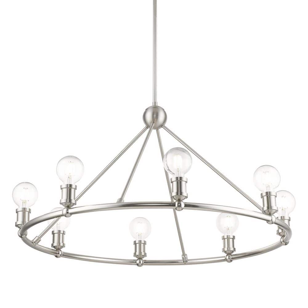 Lansdale 34" Brushed Nickel 8-Light Chandelier