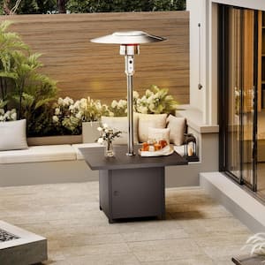 45,000 BTU Propane Brownish Black Patio Heater with Square Table Design