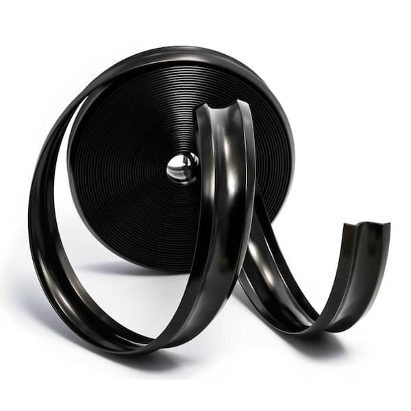 Camco 1 in. x 25 ft. Black Vinyl Trim Insert