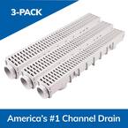 NDS Pro Series 5 In. X 40 In. Channel Drain Kit With Metal Grate 864GMTL