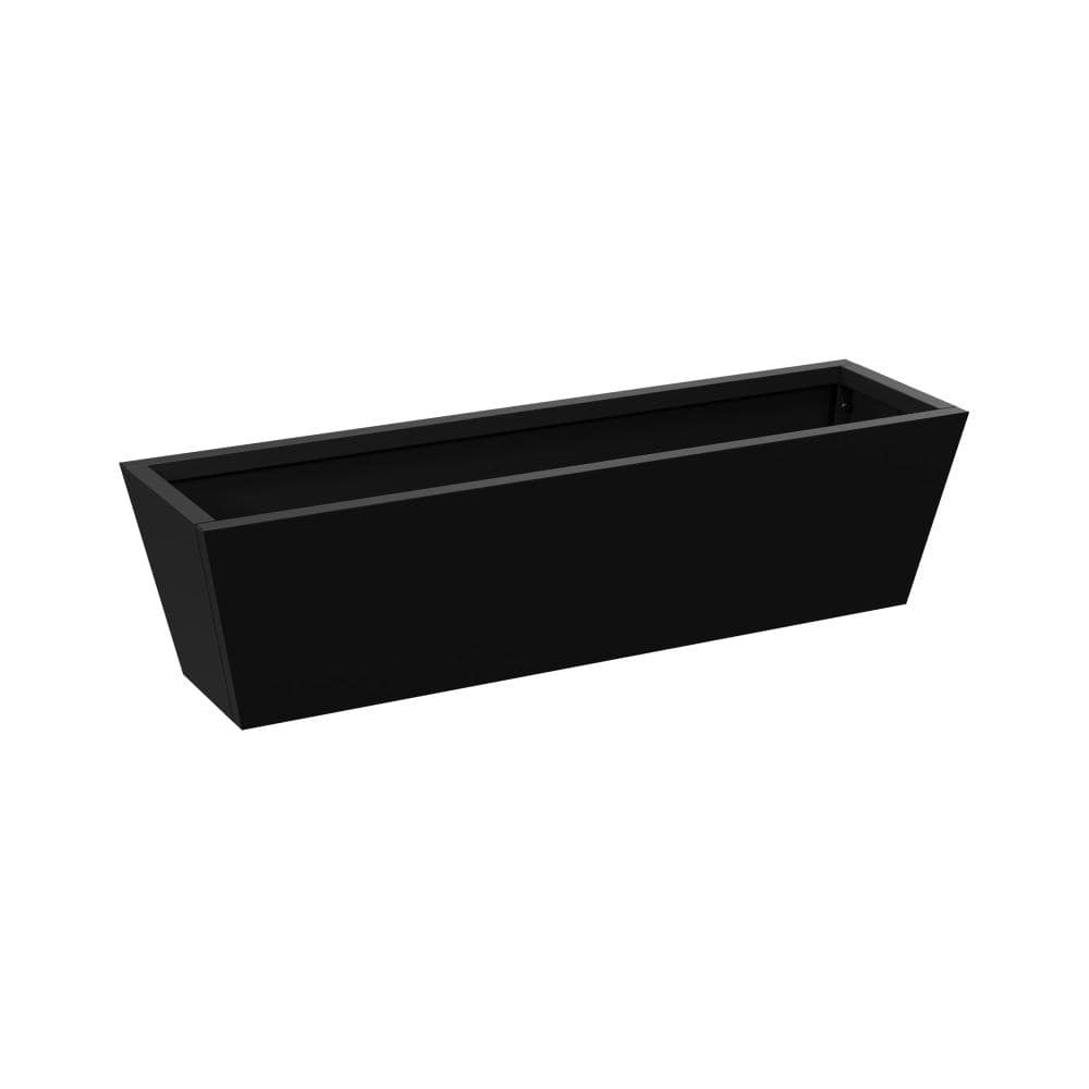 Lirago 36 in. L Black Metal Rectangular Planter Box (2-Pack) HD0201 ...