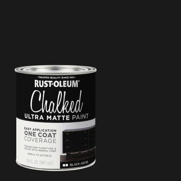 Rust-Oleum 30 oz. Chalked Black Abyss Ultra Matte Interior Paint (Case of 2)
