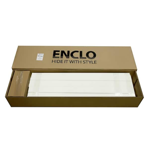 Enclo Privacy Screens Hartford 4ft White Vinyl Privacy Screen, No-Dig A/C Unit Hider