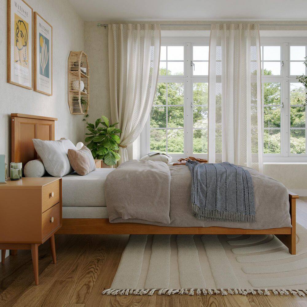 Madison White Solid Wood Frame Full Panel Bed with Matching Footboard - thumbnail 7