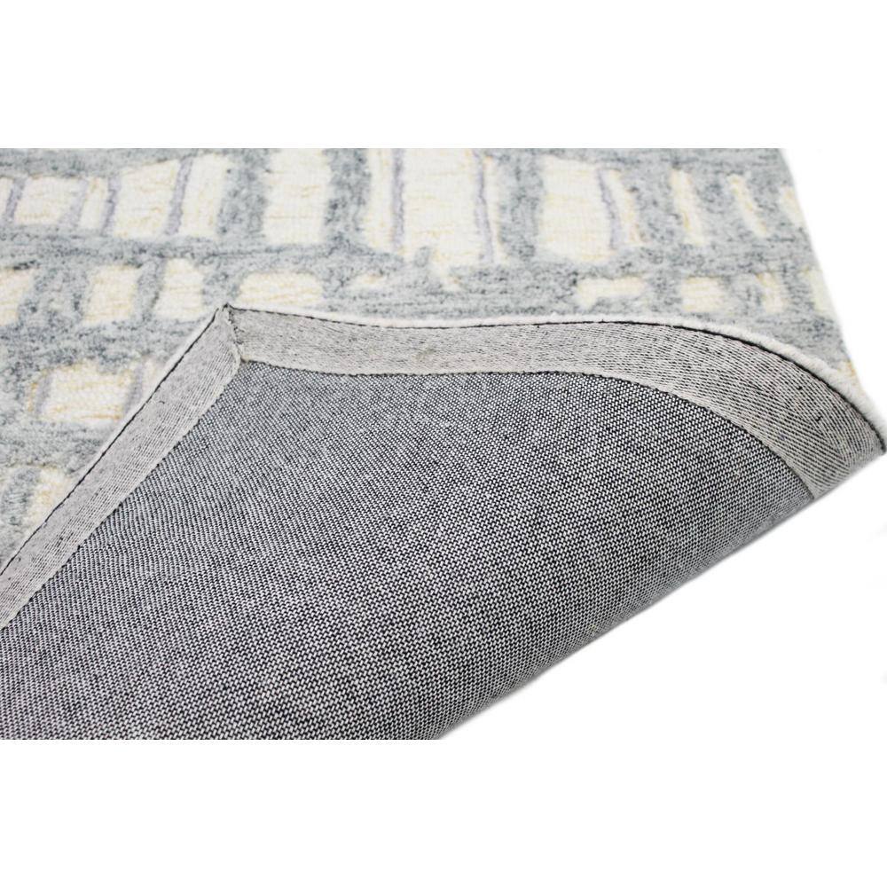 Ivory and Gray Handmade Wool Tufted 8' x 10' Area Rug