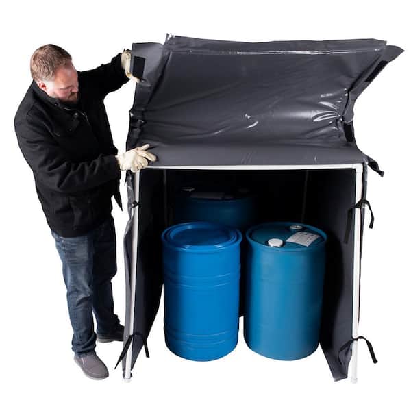 Insulated Bulk Material Warmer, Pallet Heater, Portable Job Site Heater, Fixed Temp 100°F, Heated Area 3' x 4' x 4'