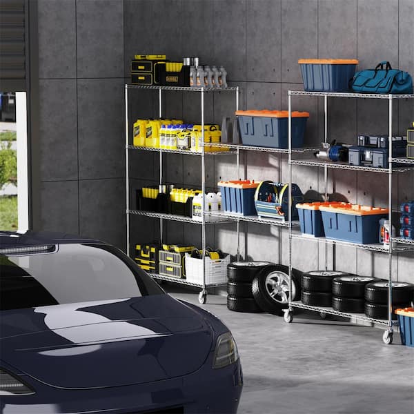 Heavy duty storage shelves with wheels online