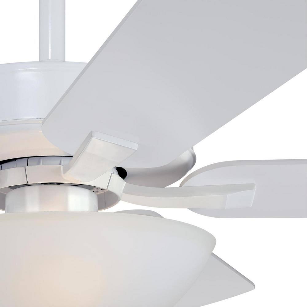Albert 52'' White LED Ceiling Fan with Frosted Glass Light
