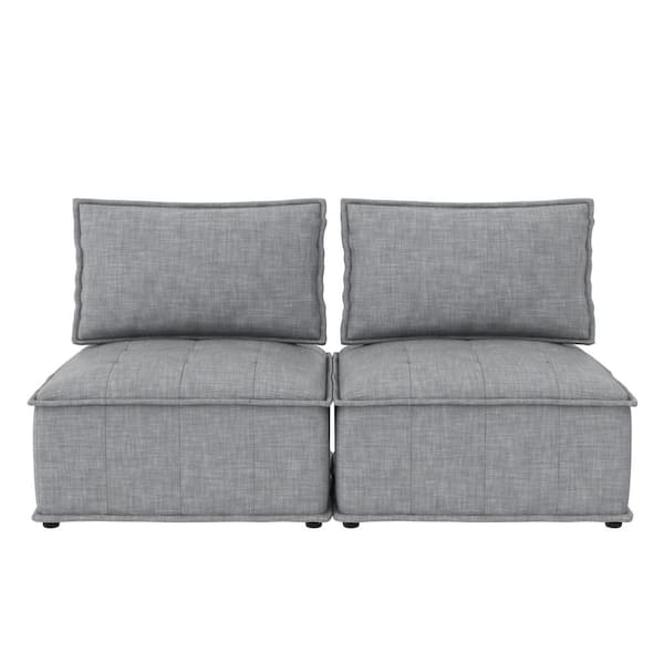 DHP Adam 32 in W, Modular Chair, Linen in Gray