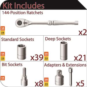 144-Tooth Mechanics Tool Set (75-Piece)