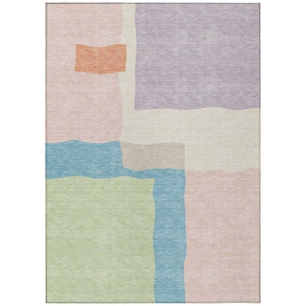 Chantille Machine Washable Indoor/Outdoor Abstract ACN2400 Pink 3 ft. x 4 ft. Area Rug