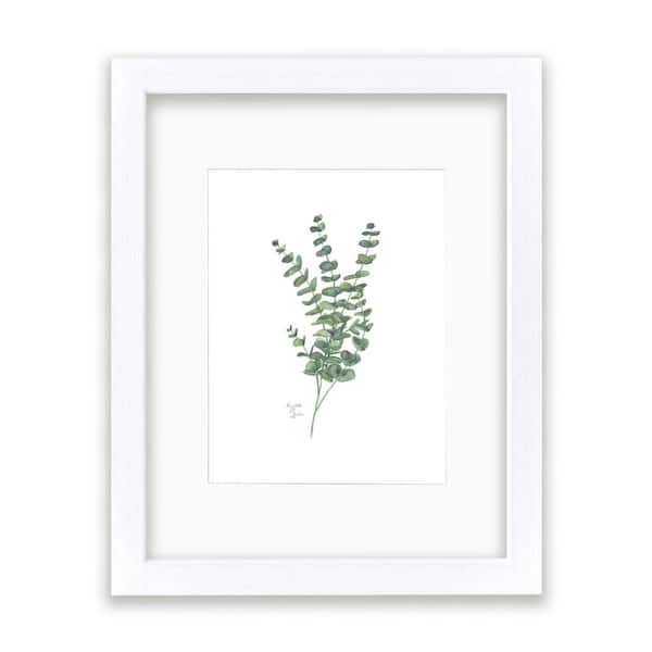 Unbranded Nature's Lace 1 "True Blue Eucalyptus" by Alyssa Lewis Individual White Framed Matted Nature Art Print 24 in. x 18 in.