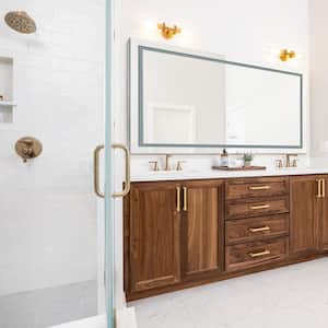 72 in. W x 36 in. H Oversize Rectangular Frameless LED Mirror Dimmable Defogging Wall-Mounted Bathroom Vanity Mirror