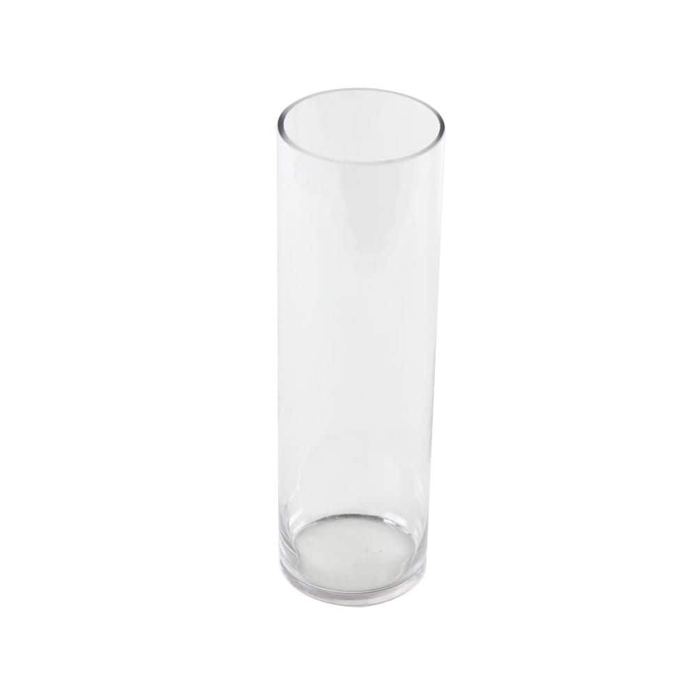 Litton Lane 20 in. Clear Tall Glass Bud Decorative Vase 048041