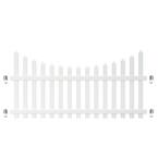 Veranda Glendale 4 ft. x 8 ft. Vinyl Scalloped Top Spaced Picket Fence ...