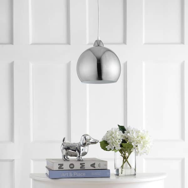 Sabine 1-Light Chrome Globe Hanging Pendant Lighting
