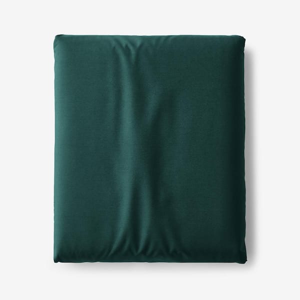 The Company Store Company Cotton Hunter Green Cotton Percale Queen Extra Deep Fitted Sheet