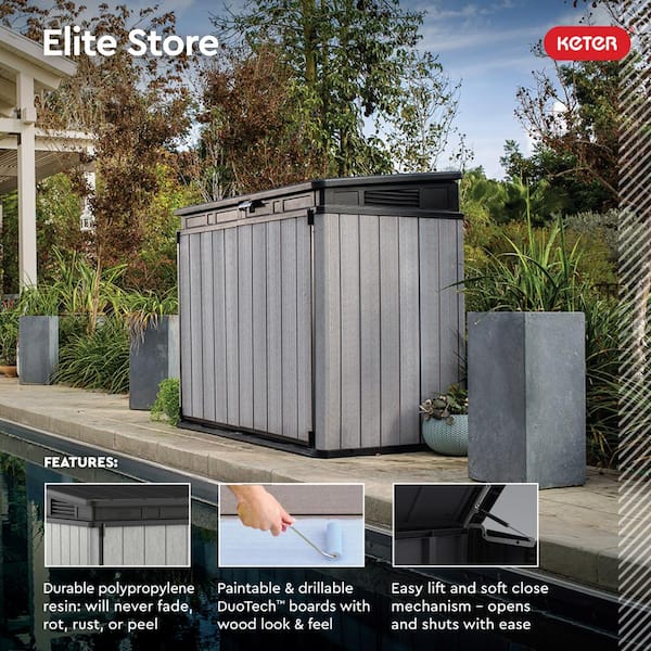 Keter KET-237831 Elite Store Outdoor Storage Shed Patio Furniture