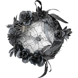 22 in. Halloween Wreath with Spiders