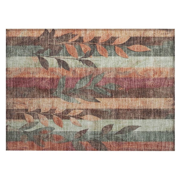 Chantille Machine Washable Indoor/Outdoor Abstract ACN1871 Terracotta 2 ft. x 3 ft. Accent Rug