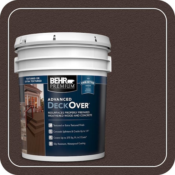 5 gal. #PFC-25 Dark Walnut Textured Solid Color Exterior Wood and Concrete Coating