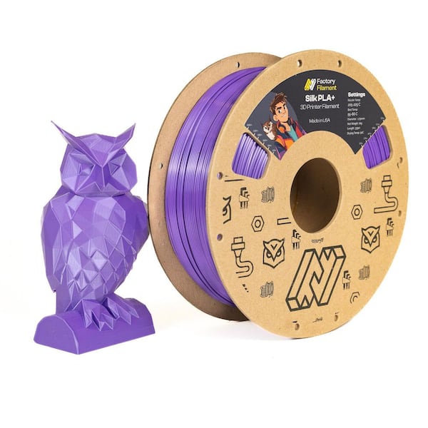 1. 75mm Ultra Violet Silk PLA 3D Printer Filament, 1 KG Spool, Dimensional Accuracy +/-0.02 mm