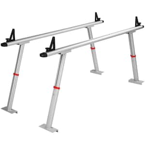 Truck Bed Rack 17 in. to 29 in. Height Ladder Rack 800 lbs. Capacity Aluminum w/8 Non-Drilling C-Clamp for Truck Kayak
