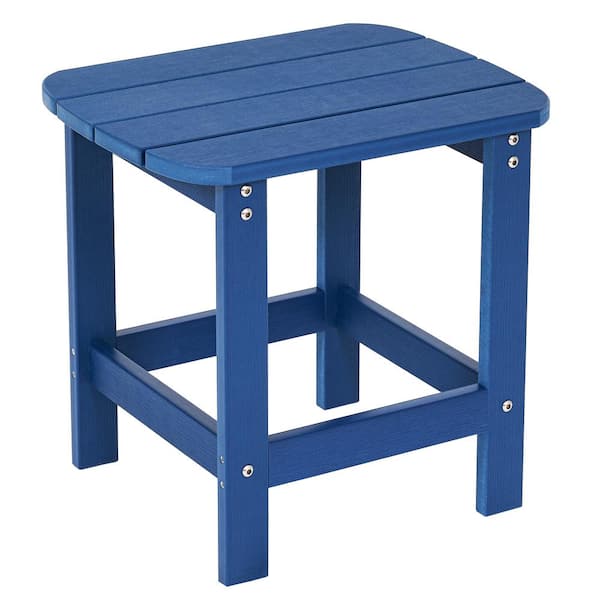 Wildaven HIPS Plastic Nany Blue Outdoor Patio Side Table