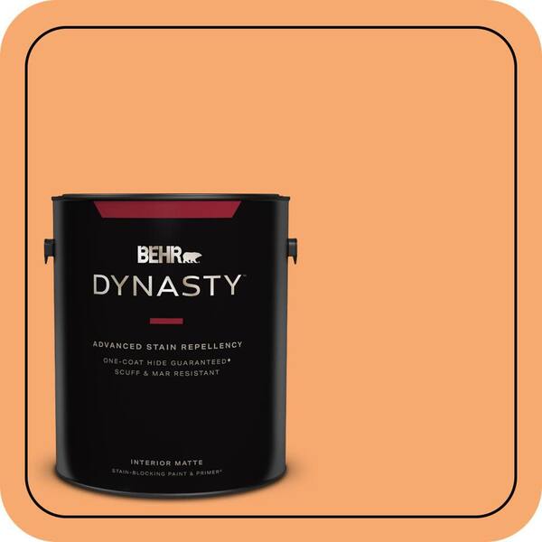 BEHR DYNASTY 1 gal. #P230-5 Florida Sunrise Matte Interior Stain-Blocking Paint & Primer