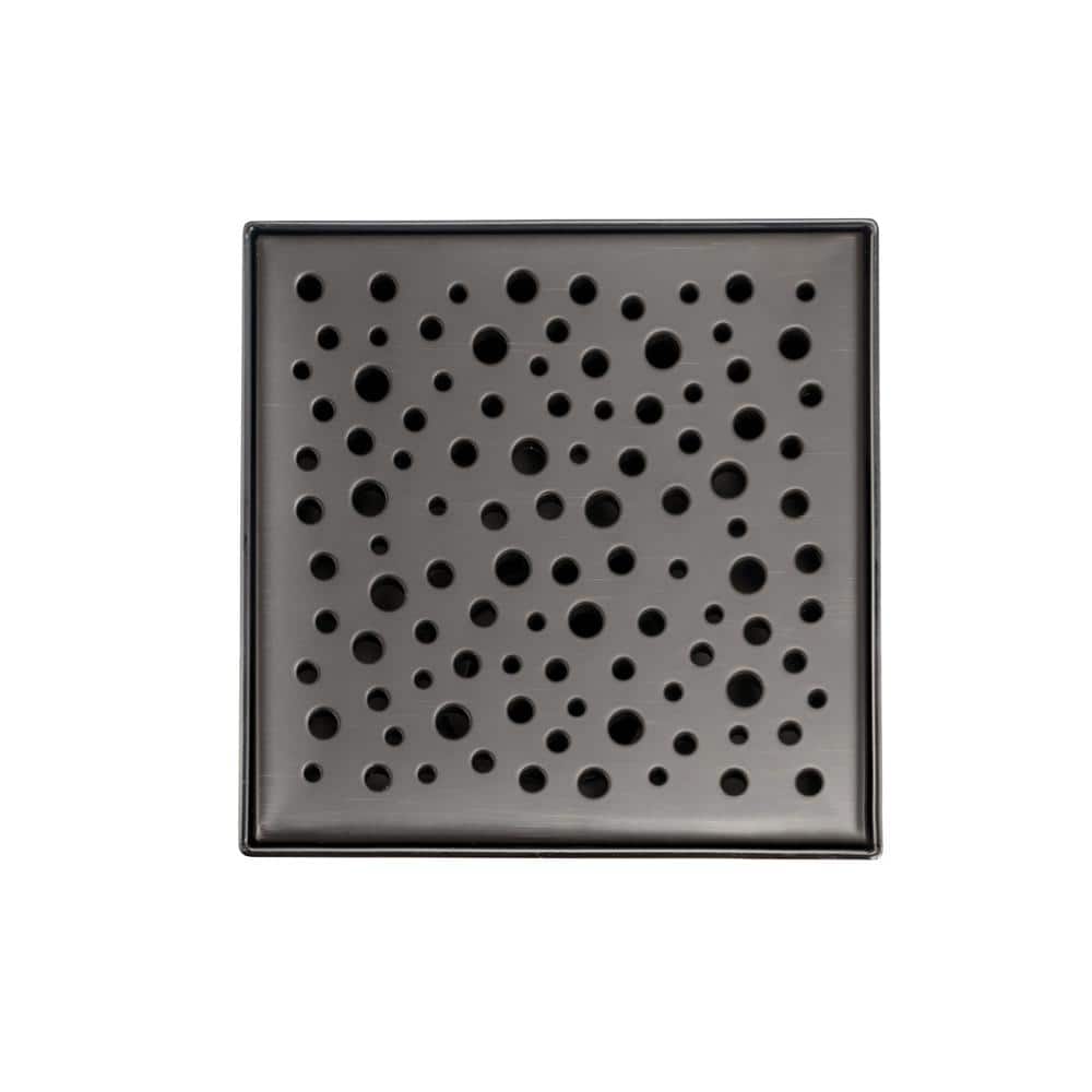 Elegante Drain Collection 6 in. Square Stainless Steel Shower Drain
