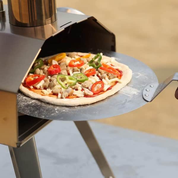 Qstoves 16-inch Auto-Rotating Pizza Oven with Water Proof Cover (with