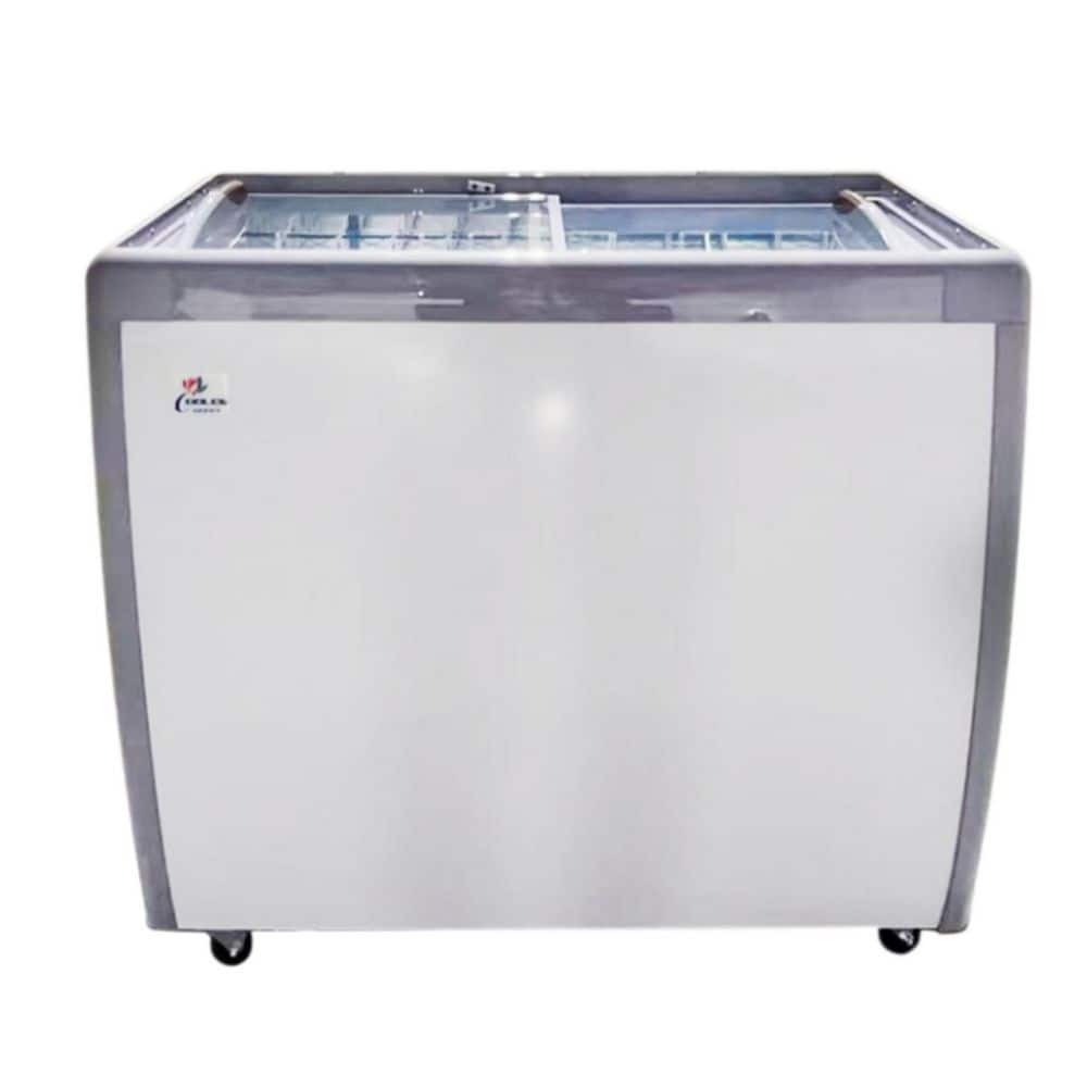 40 in. 9.5 cu. ft. Commercial Manual Defrost Ice Cream Dipping Cabinet Chest Freezer, 6 Tub Display in White
