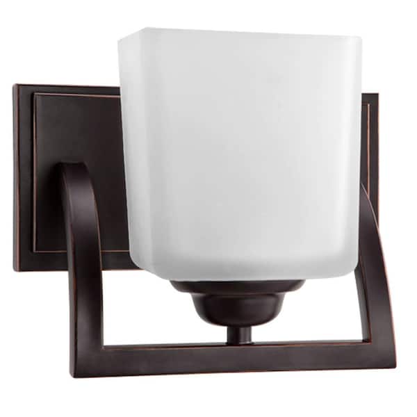 Hampton Bay Cankton 1-Light Highlighted Espresso Vanity Light
