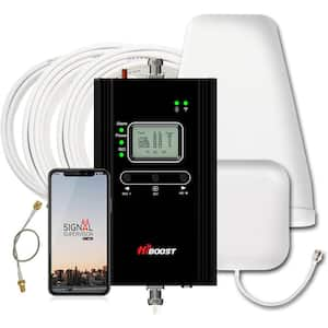 Cell Phone Signal Booster for Home and Office, up to 4,000 sq. ft. Boost 5G 4G LTE Data, FCC Approved in Black