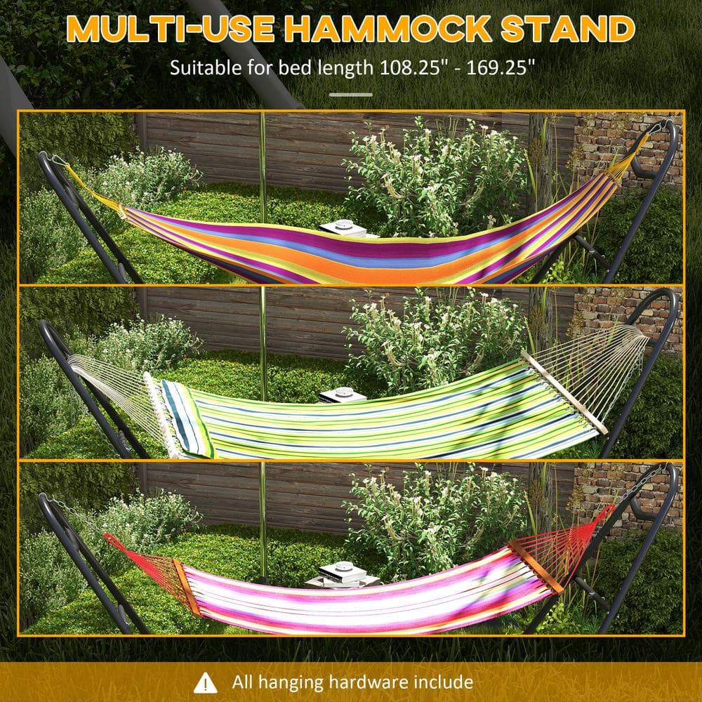 10 ft. Black Metal Arc Hammock Stand