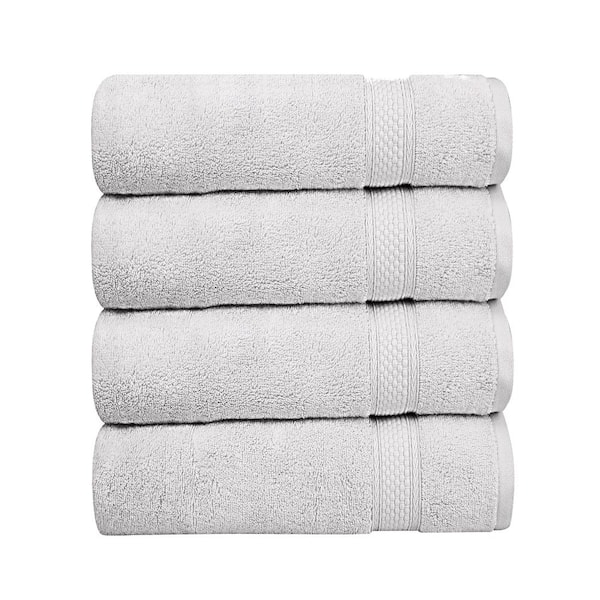 A1 Home Collections A1HC Wash Cloth 500 GSM Duet Technology 100% Cotton Ring Spun Bright White 13 in. x 13 in. Quick Dry (Set of 4)
