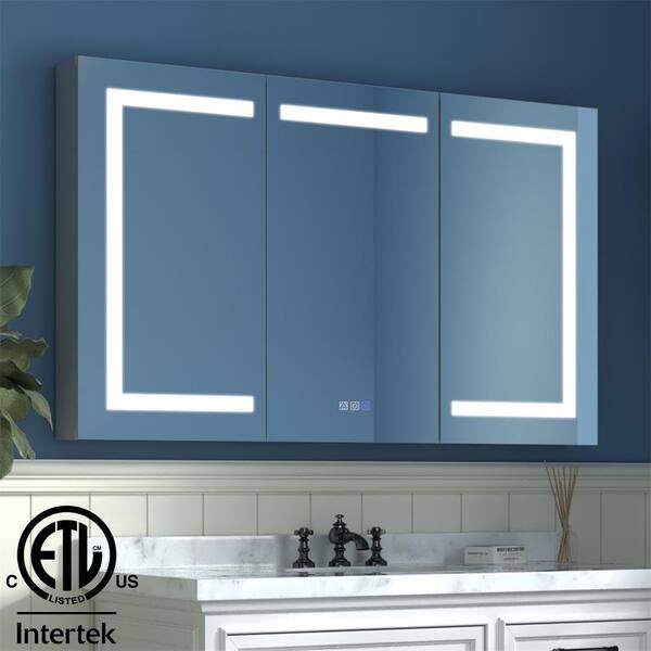 ExBrite 48 in. W x 30 in. H Rectangular Silver Aluminum Recessed ...