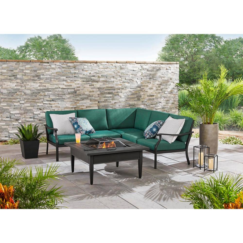 Reviews for Hampton Bay Riley 38.00 in. W Black Steel Wood Outdoor Fire