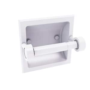 Continental Recessed Toilet Paper Holder in Matte White