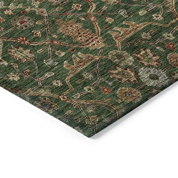 Chantille Machine Washable Indoor/Outdoor Abstract ACN1130 Emerald 1 ft. 8 in. x 2 ft. 6 in. Area Rug