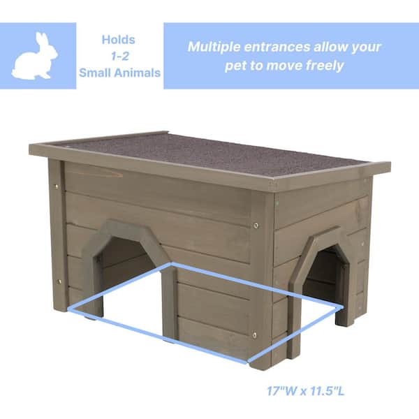 TRIXIE Natura Small Animal House, Gray-Green 62397 - The Home Depot