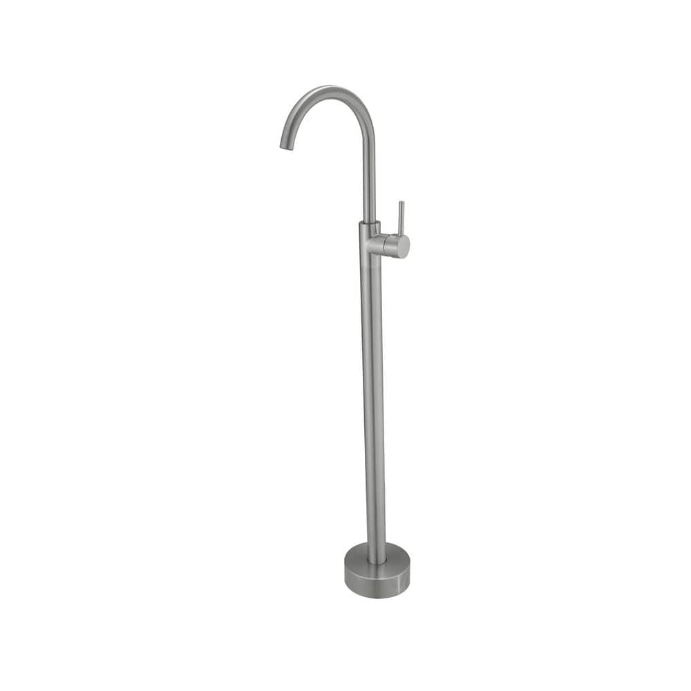 Single-Handle Freestanding Tub Faucet Floor Mount Tub Filler Tub in Brushed Nickel, Claw Foot Tub Faucet price history on PriceWatchPro