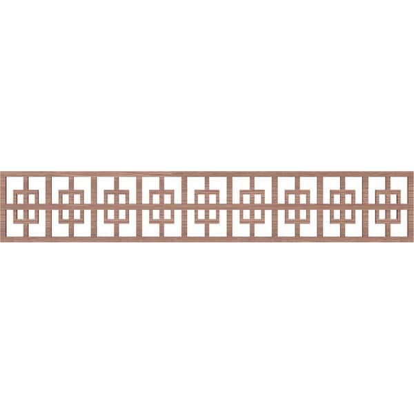 Cambridge Fretwork 0.25 in. D x 46.625 in. W x 8 in. L Walnut Wood Panel Moulding