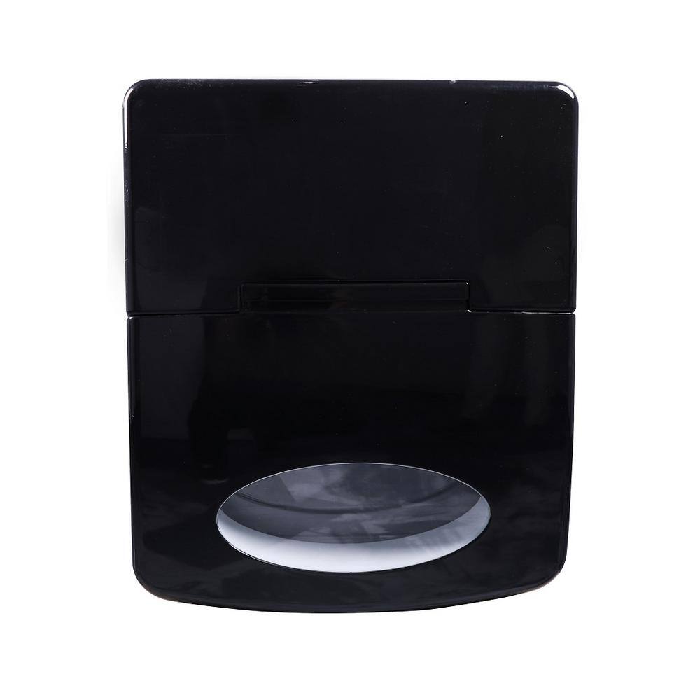 48 lb. Black Stainless Steel Freestanding Ice Maker with LED Control