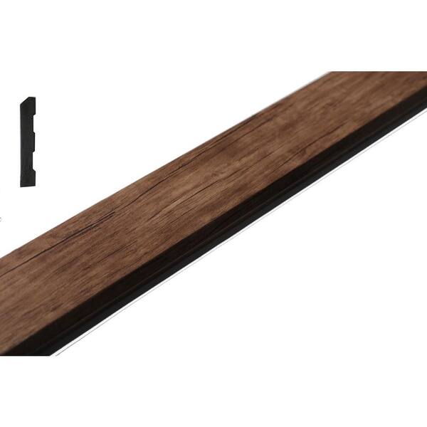 Unbranded Forever Mouldings 5/8 in. x 3-1/4 in. x 96 in. Dark Oak Polystyrene Door and Window Sill Moulding