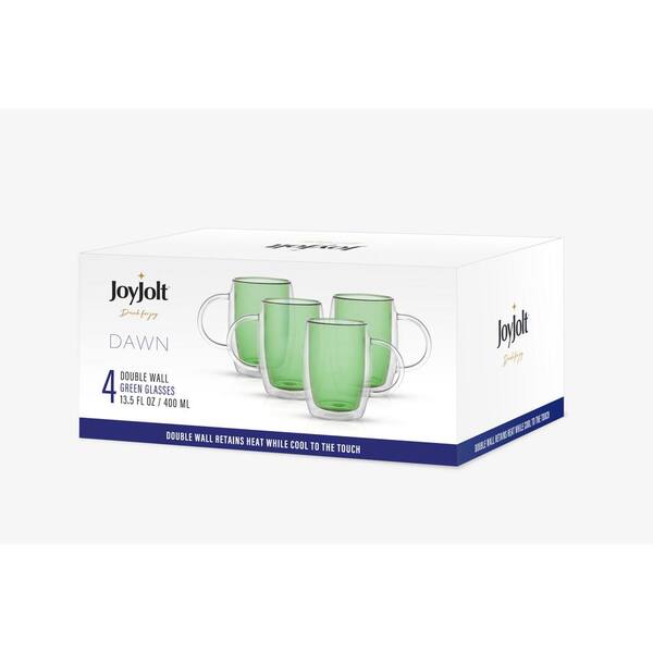 JoyJolt Serene Double Wall Insulated Glasses, Set of 4 - Clear