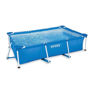 cage Amplify National census Bestway Steel Pro 102 in. x 67 in. x 24 in. Rectangular Frame Above Ground  Swimming Pool 56496E-BW - The Home Depot